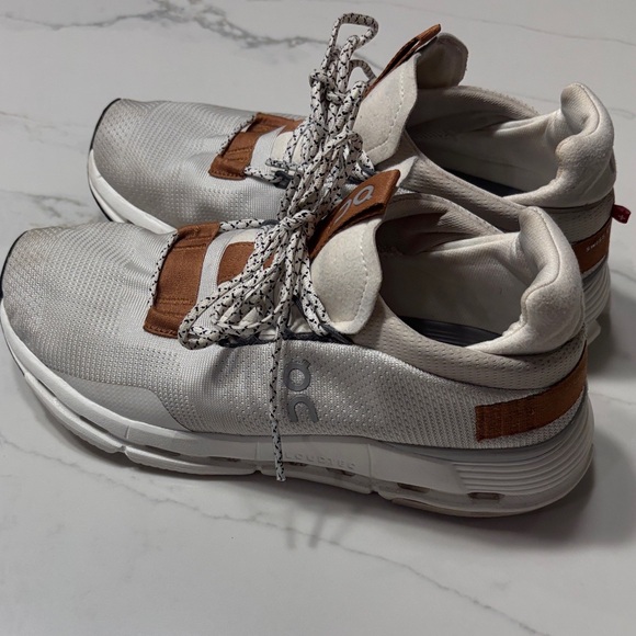 On Running Women's White and Tan Sneakers - Picture 5 of 16